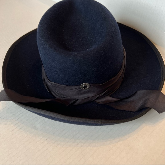 Freya x Veronica Beard Sz L Hat Peppercorn Navy Blue 100% Wool NWT $248 - Picture 3 of 10